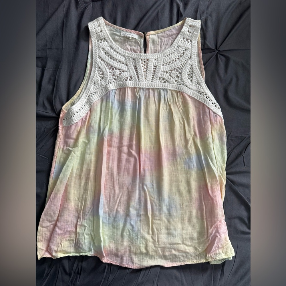 Braided Rainbow Tank Top NWOT